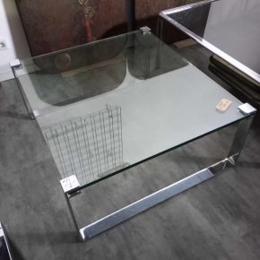#AA Glass & Chrome Coffee Table • Model Klassik 1022