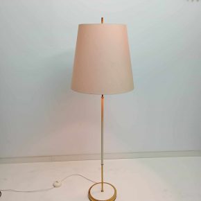 #DD White & Gold-Plated Floor Lamp