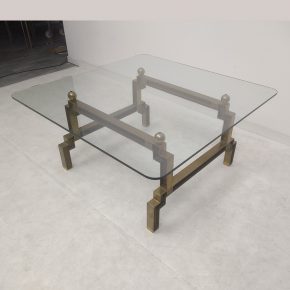 #113 Bronze & Glass Coffee Table