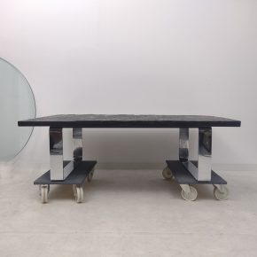 #36 Chrome & Shale & Chrome Coffee Table • Model Primus