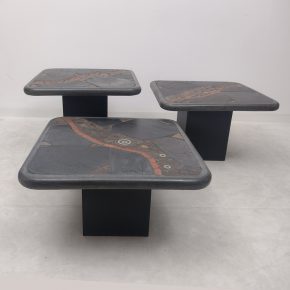 #46 Set Of 3 Stone Nesting Tables