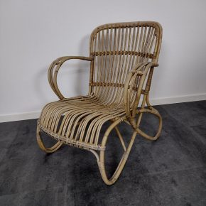 #163 Rattan Lounge Chair