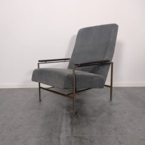 #221 Grey Fabric Lounge Chair • Model Lotus