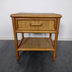 #189 Rattan & Bamboo Nightstand