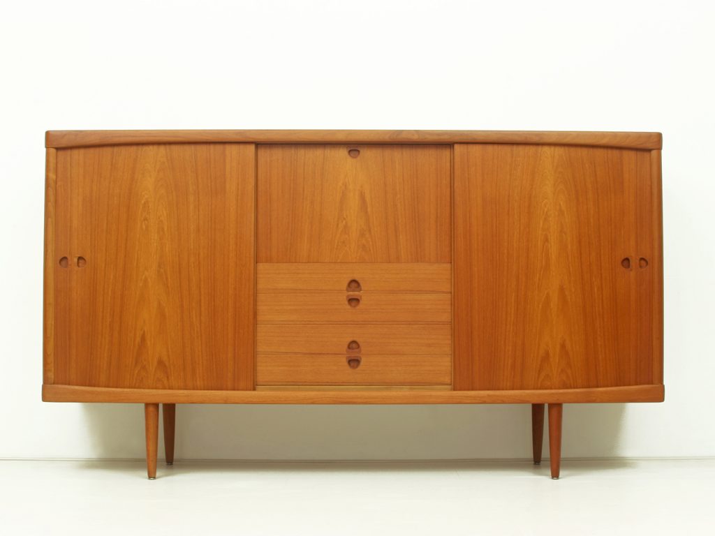 Henry W Klein Teak Highboard With Sliding Doors Good Old