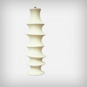 Large White Stretch Fabric Lamp
