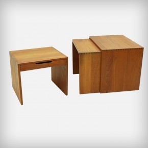 Solid Teak Nesting Table Set