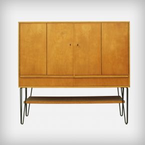 Birch Cabinet With Black Metal Legs • Model CB03