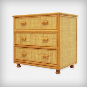 Rattan & Bamboo Chest Of Drawers