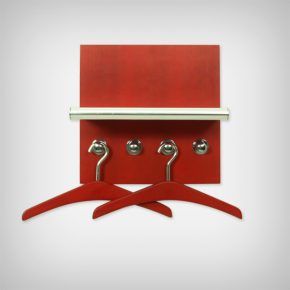 Red Coat And Hat Rack
