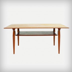 Teak Coffee Table With Brass Details