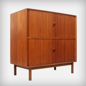 Teak Cabinet With Tambour Doors • Model 302