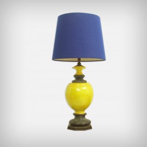 Huge Ceramic & Fabric Desk Or Floor Lamp