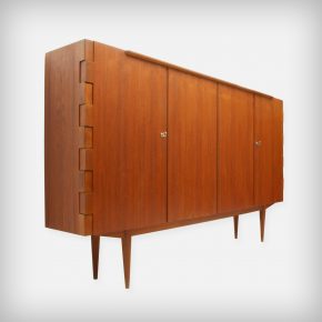 Teak Highboard With Particular Hinge-Joints