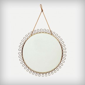 Round Brass Mirror