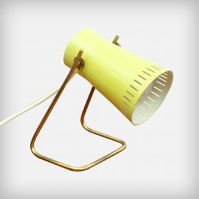 Small Yellow Metal Desk Lamp