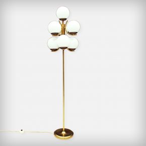 Golden 7 Armed Opal Glass Floor Lamp