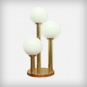 Opaline & Brass Table Lamp