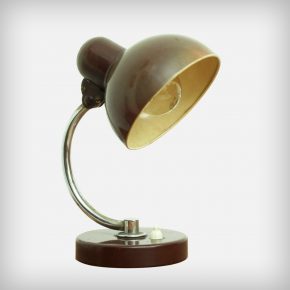 Small Brown Metal Desk Lamp • Model 6722