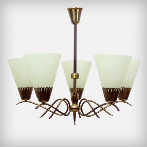 5 Armed Chandelier With Star Pattern