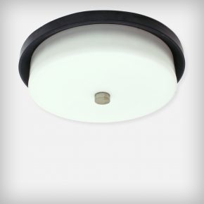 Opal Glass & Aluminium Ceiling Or Wall Lamp