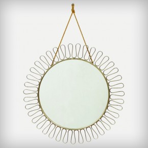 Round Brass Mirror