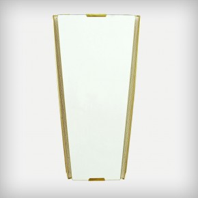 Perforated Metal Mirror With Brass Details