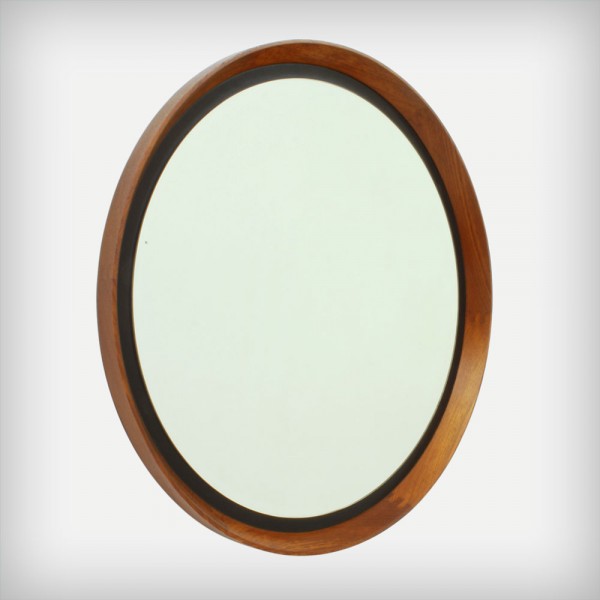 Solid Teak Mirror Good Old Vintage • Design Furniture from the 50s