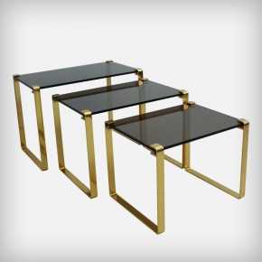 Gold and Glass Nesting Tables • Klassik 1022