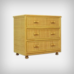 Rattan & Bamboo Chest Of Drawers