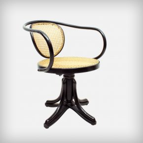 Bentwood & Handwoven Rattan Swivel Chair • Model 5501