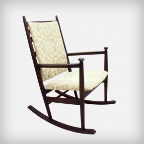 Dark Brown Stained Rocking Chair