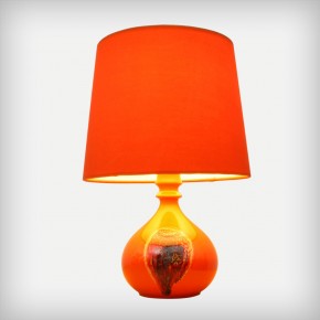 Orange Ceramic Table Lamp