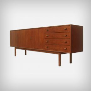 Teak Sideboard With Leather Handles