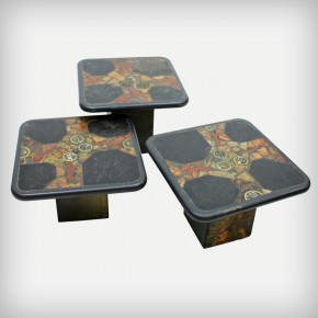 Set Of 3 Brutalist Nesting Tables