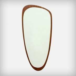 Asymmetric Walnut Mirror